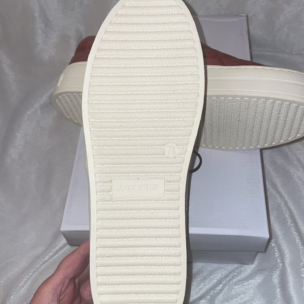 NWT J/SLIDES HARLEE Red Leather Slip-on Sneaker - Picture 14 of 14